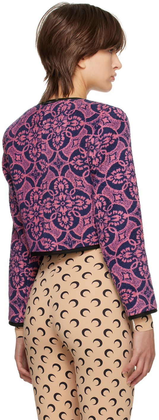 Marine Serre Pink Boxy Tailored Jacket