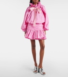 Patou Tie-neck oversized faille top
