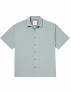 And Wander - Logo-Print Shell Shirt - Blue