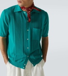 Plan C Pointelle knitted cotton cardigan