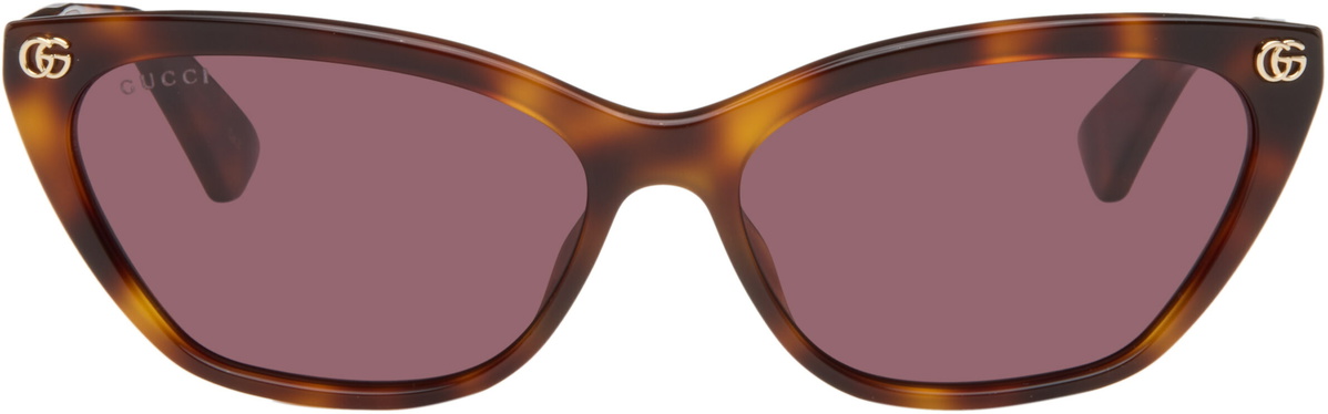 Gucci Brown GG Cat-Eye Sunglasses