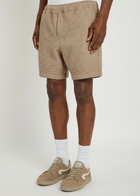 Paige Chalmers Waffle Cotton Shorts Light Brown