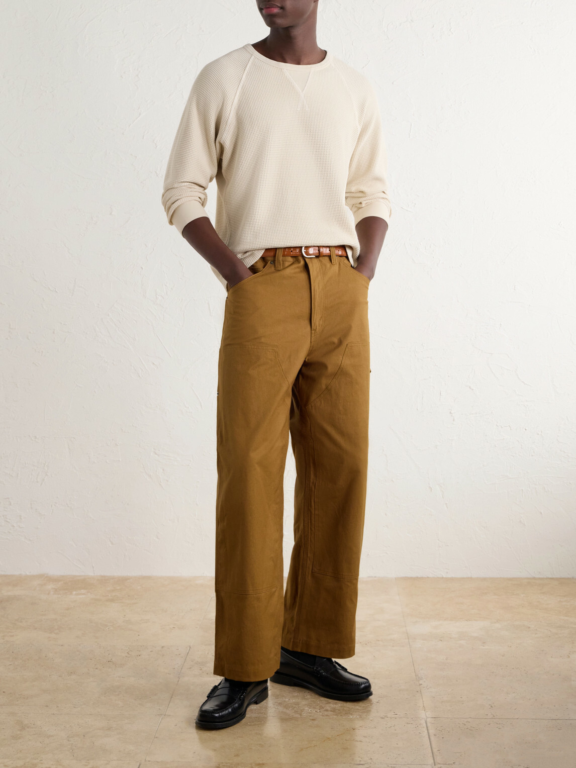 Corridor - Thermal Waffle-Knit Cotton T-Shirt - Neutrals