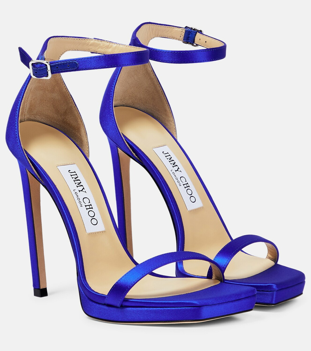 シャルボン　ノースリーブ　ブルー Jimmy Choo - Alva 120 satin sandals Jimmy Choo