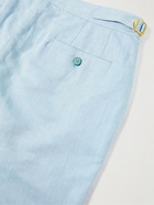 Orlebar Brown - Harrop Straight-Leg Linen and Cotton-Blend Shorts - Blue