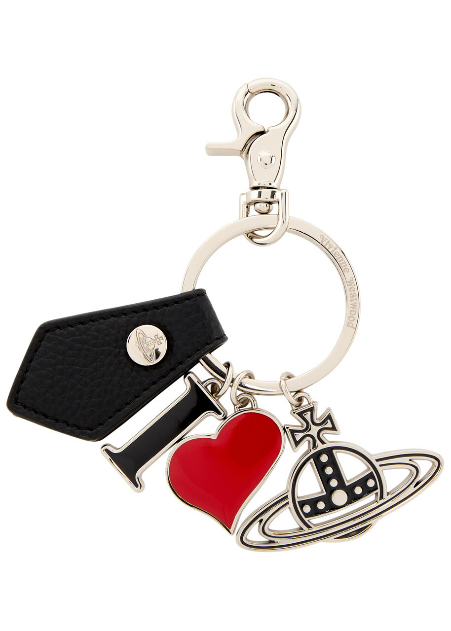 Vivienne Westwood I Love Orb Silver-plated Keyring - Black - One Size