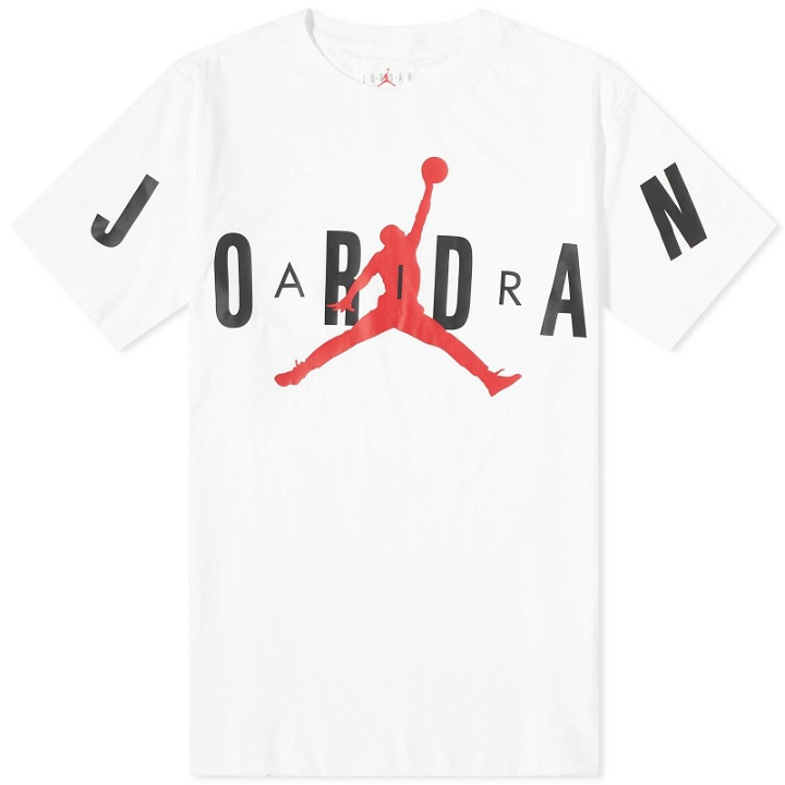 Photo: Air Jordan Men's Air Stretch T-Shirt in White/Black/Red