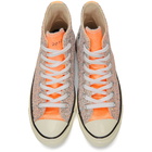 JW Anderson Orange Converse Edition Glitter Chuck 70 High Sneakers