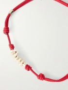 Luis Morais - 14-Karat Gold On A Cord Bracelet