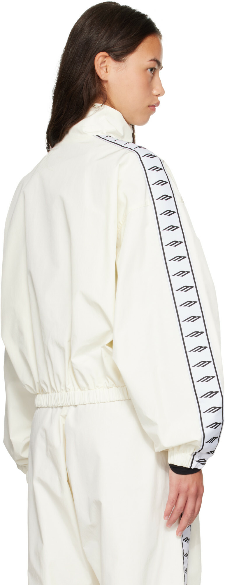 Balenciaga Off-White Techno Cotton Poplin Track Jacket