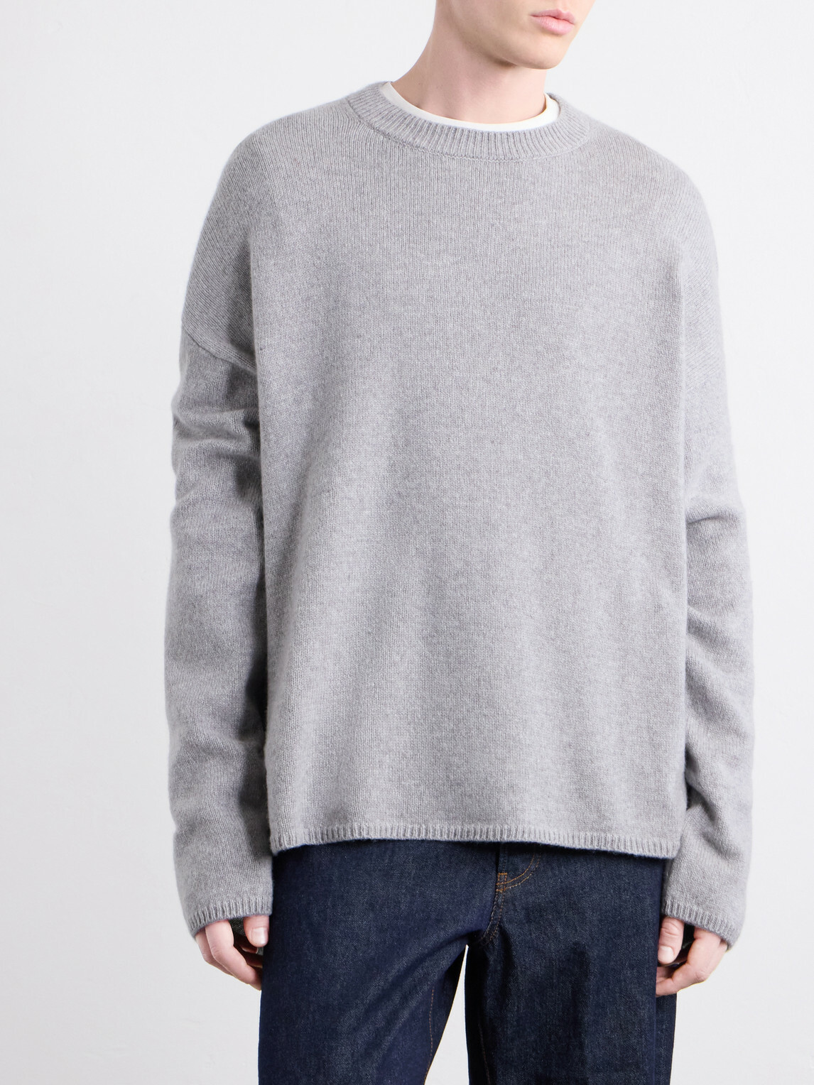 The Elder Statesman - Dume Brushed-Cashmere Sweater - Gray