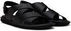 Giorgio Armani Black Criss-Crossing Sandals