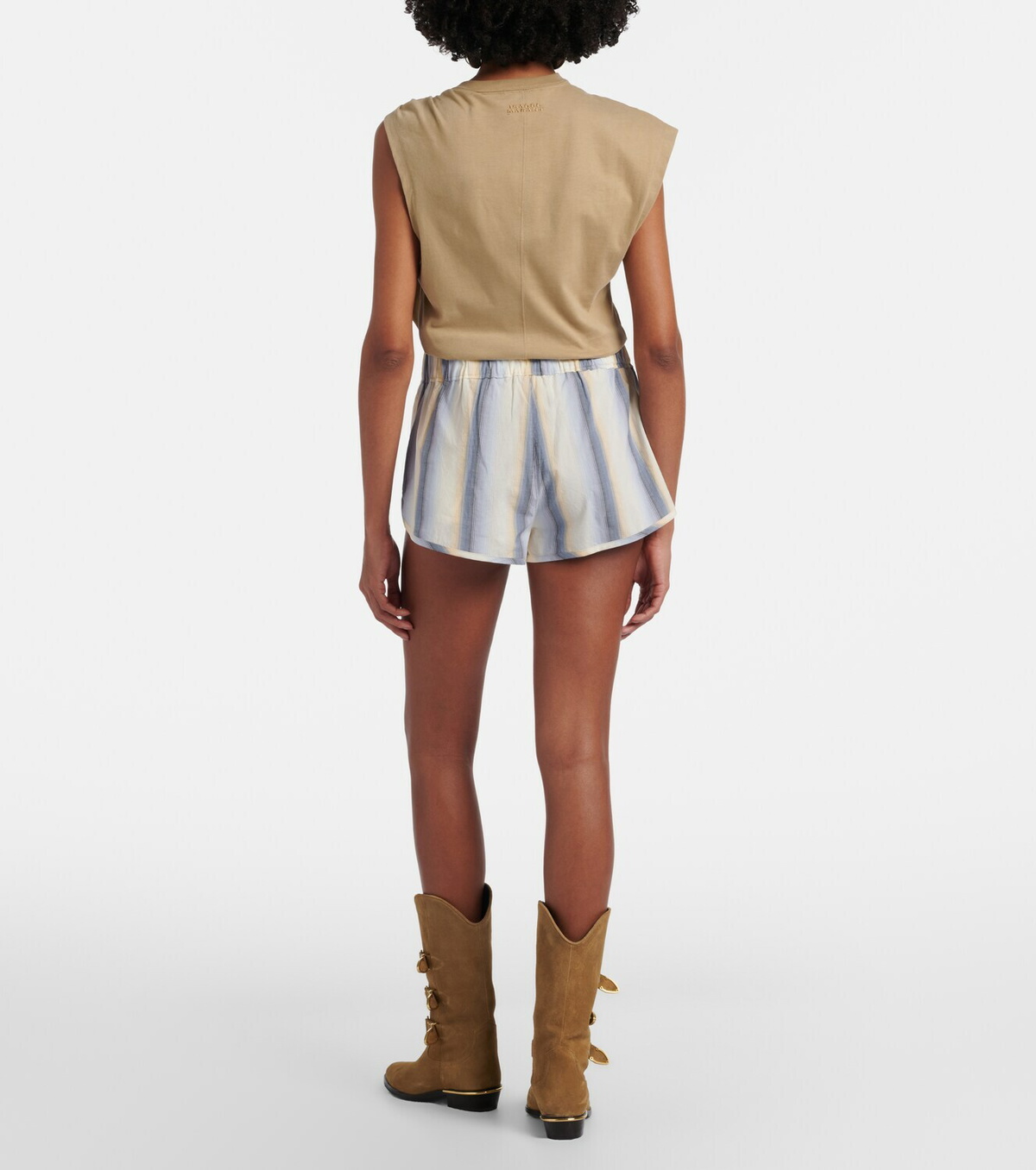 Isabel Marant Melinea striped cotton shorts