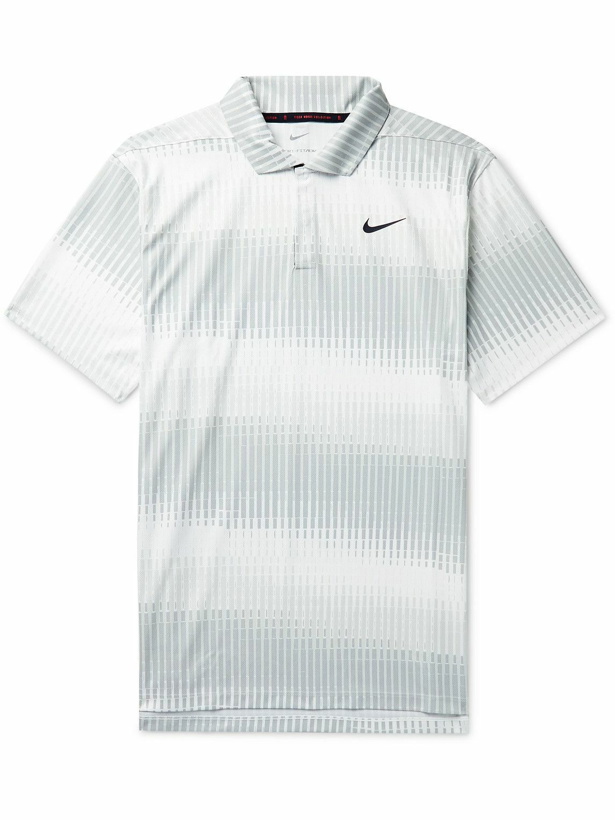 Photo: Nike Golf - Tiger Woods Dri-FIT ADV Printed Golf Polo Shirt - White