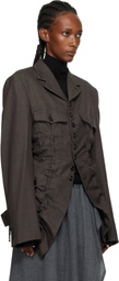 Comme des Garçons Homme Plus Khaki Wool Top Gabardine Medium Blazer