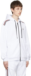 Moncler White Cotton Hoodie