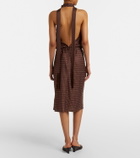 Posse Phoebe polka-dot halterneck midi dress