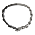 Maison Margiela Silver and Black Chain-Link Bracelet