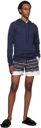 Dries Van Noten Indigo Drawstring Hoodie