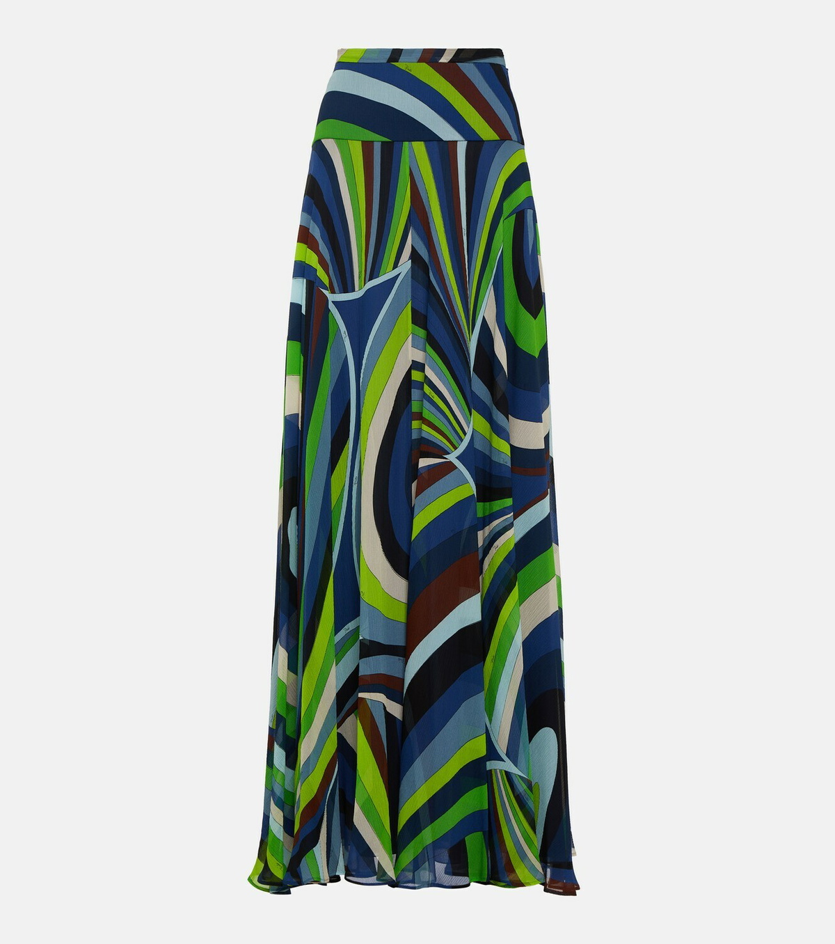 Pucci Printed silk chiffon maxi skirt Emilio Pucci