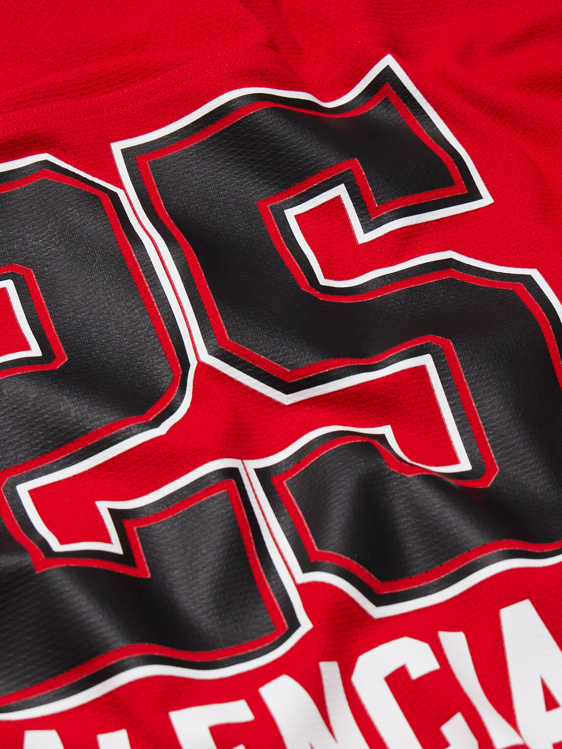 Balenciaga - American Football Oversized Printed Piqué T-Shirt - Red