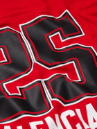 Balenciaga - American Football Oversized Printed Piqué T-Shirt - Red