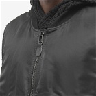 Undercover Men's Sleeveless Bomber Jacket in Black