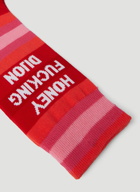 Striped Logo Socks in Red