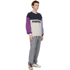 Isabel Marant Purple and Off-White Aftone Sweatshirt