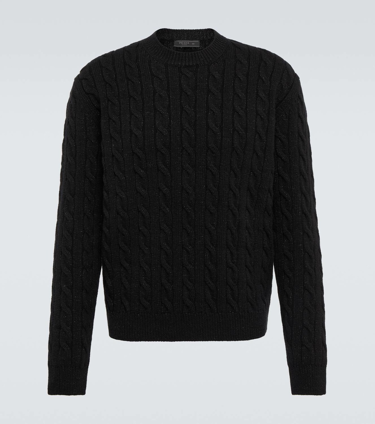 PRADA 新品Wool and viscose sweater Prada Metallic knit wool-blend sweater Prada
