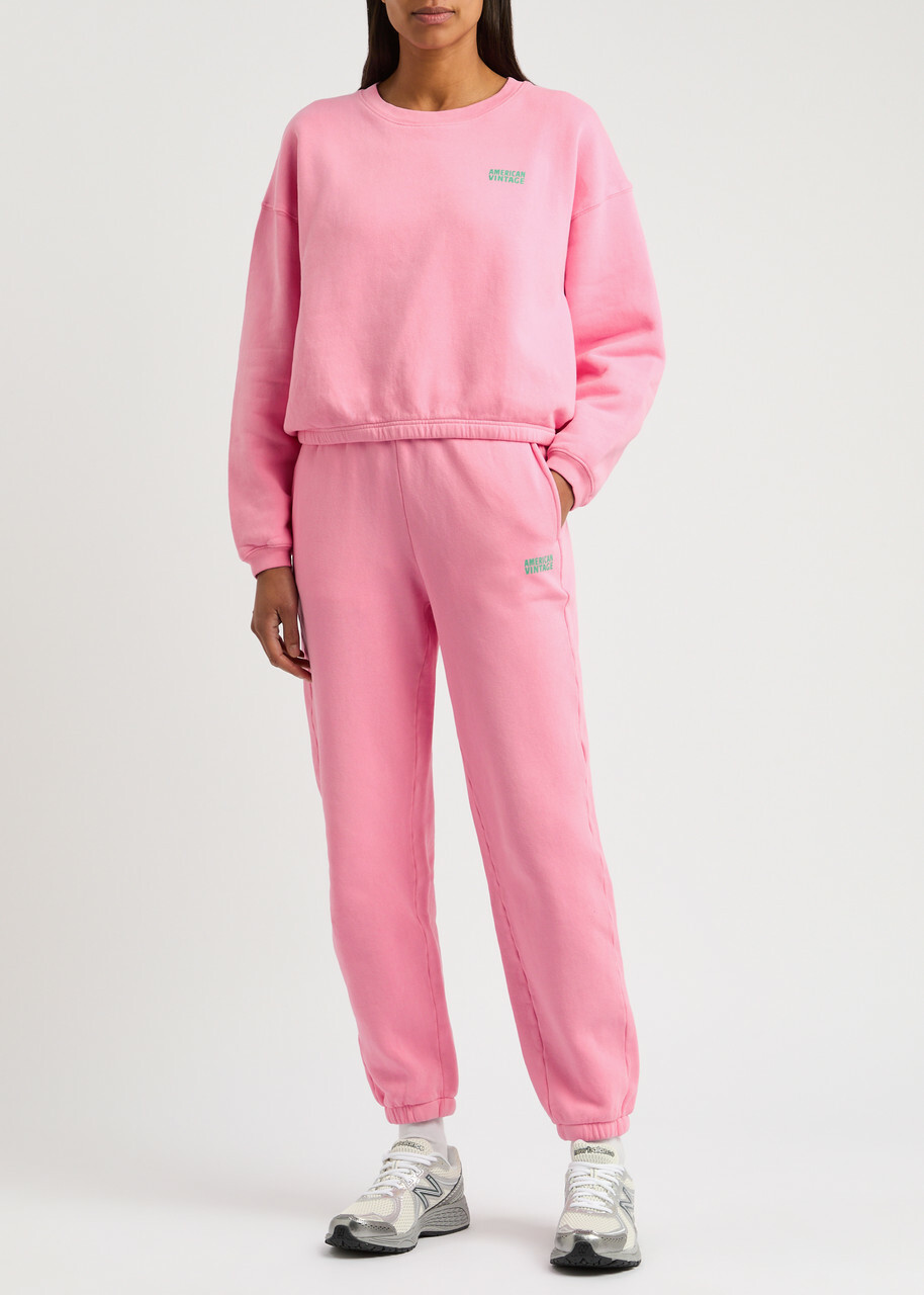 American Vintage Izubird Stretch-cotton Sweatpants Pink