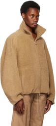 System Tan Hairy Jacket