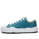 Maison MIHARA YASUHIRO Men's Hank Low Original Sole Toe Cap Canvas Sneakers in Blue