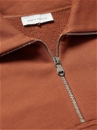 Ninety Percent - Organic Cotton-Jersey Half-Zip Sweatshirt - Red