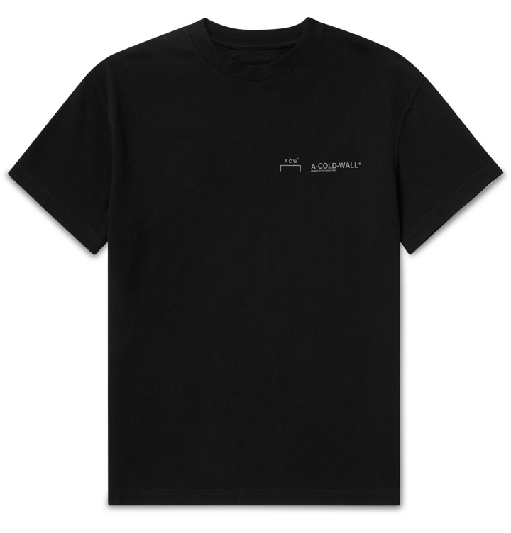 Photo: A-COLD-WALL* - Logo-Print Cotton-Jersey T-Shirt - Black