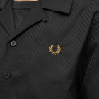 Fred Perry Men's Chequerboard Vacation Shirt in Black