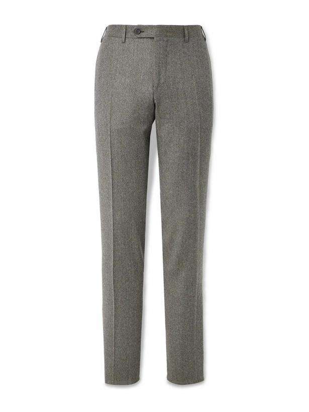 Photo: Canali - Straight-Leg Wool-Flannel Suit Trousers - Gray