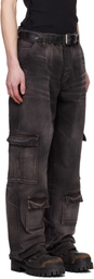 ALEXANDER DIGENOVA Black Type 2 Denim Cargo Pants