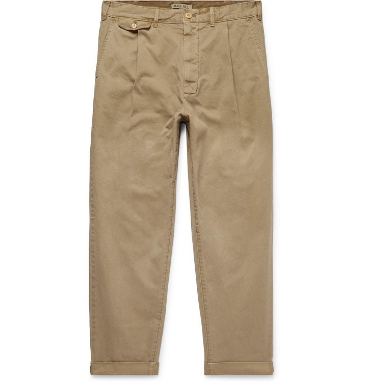 Photo: Alex Mill - Tapered Pleated Cotton-Blend Twill Trousers - Tan