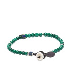 Mikia Men's Stone Bracelet in Malachite