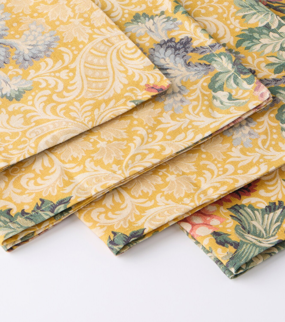 Cabana Peonia set of 4 linen napkins