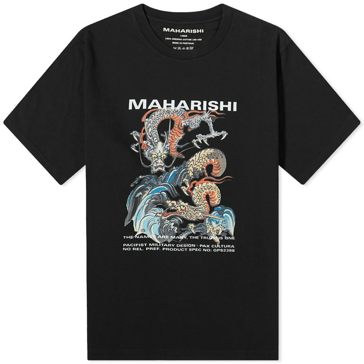 Photo: Maharishi Men's Double Dragon T-Shirt in Black