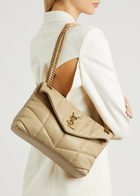 Saint Laurent - Women's Puffer Cream Small Leather Shoulder Bag - Adjustable Chain Shoulder Strap - One Size