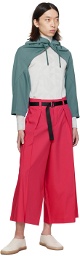 132 5. ISSEY MIYAKE Pink Oblique Fold Bottoms Trousers