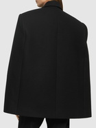 WARDROBE.NYC - Double Breasted Cropped Wool Cape