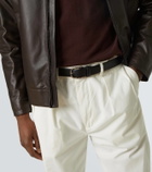 Brioni Braided leather belt