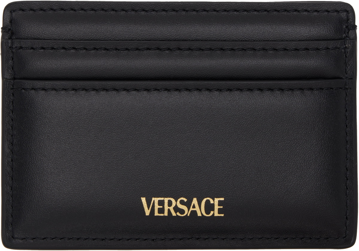 Versace Black 'La Medusa' Card Holder