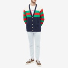 Gucci Men's GRG Knitted Cardigan in Blue