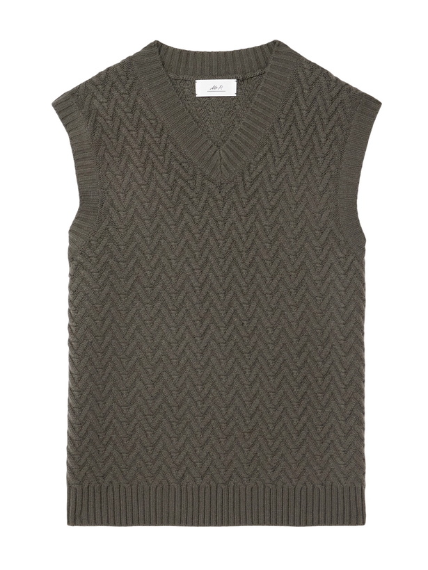Photo: Mr P. - Wool and Cashmere-Blend Sweater Vest - Green