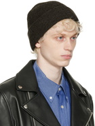 Acne Studios Brown Ribbed Beanie